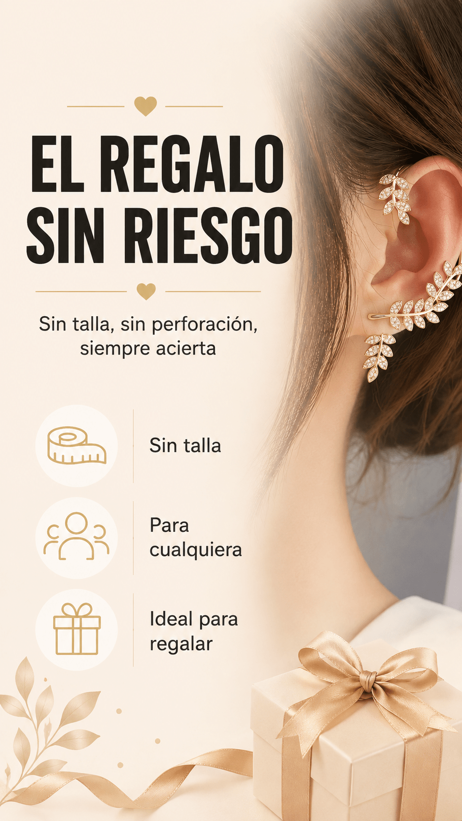 Ear Cuff Hojas de Luna - Lumine