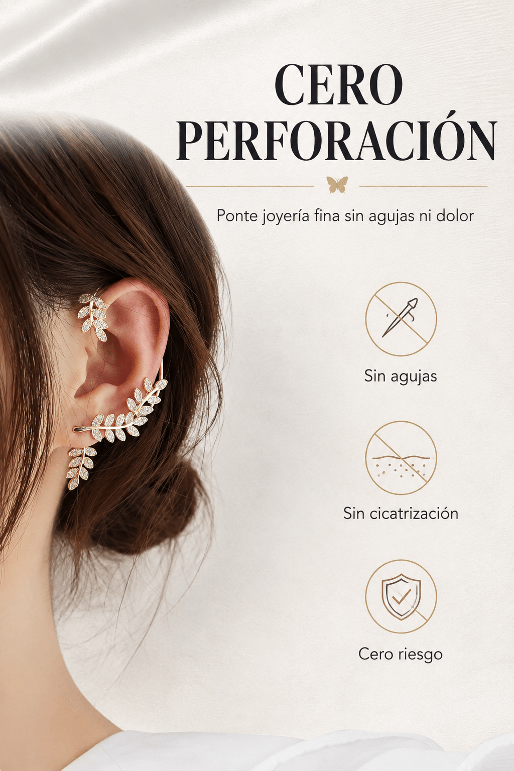 Ear Cuff Hojas de Luna - Lumine